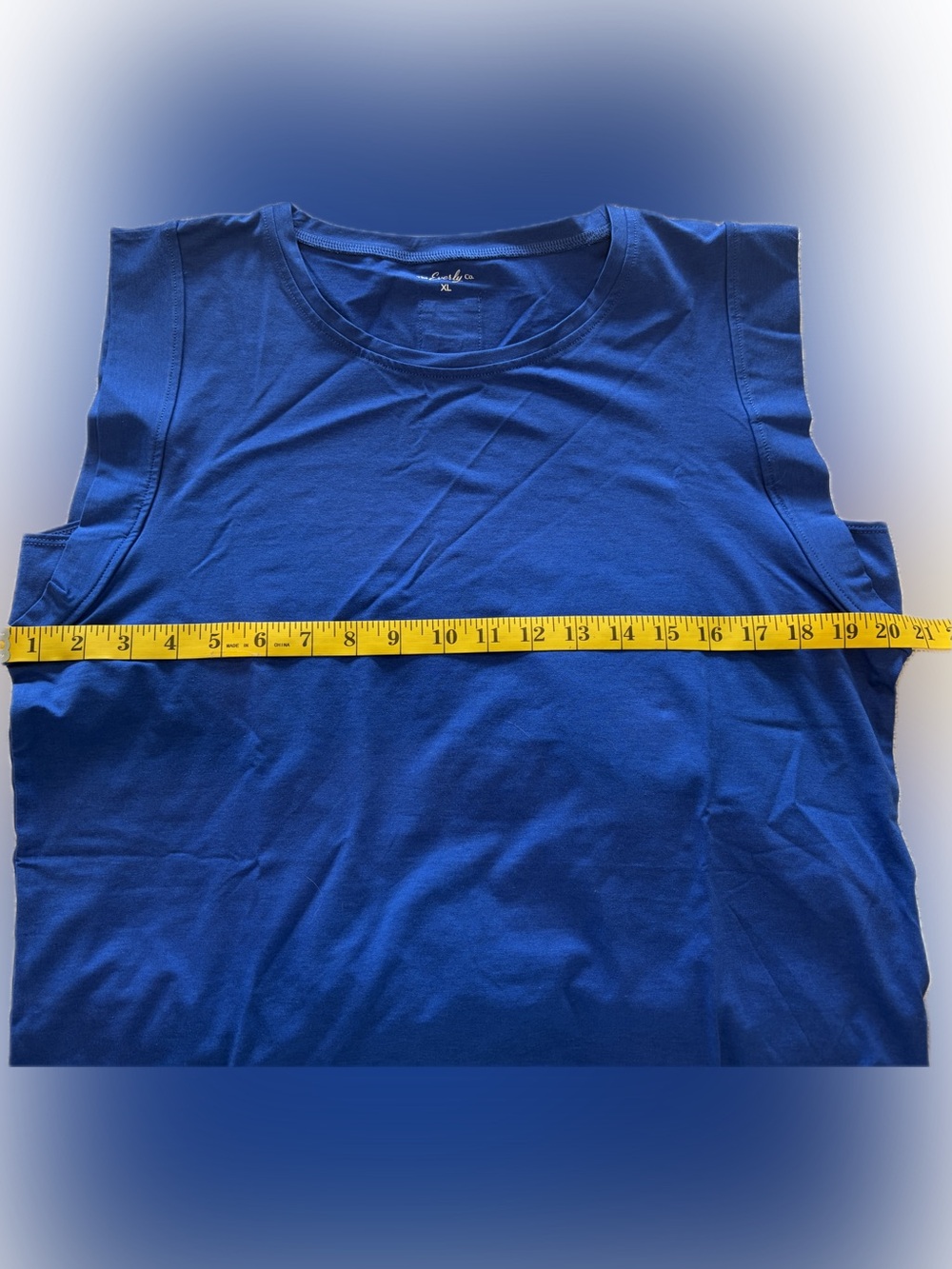 NWT The Everly Co. Essential Tank Blue XL Soft Stretch Sleeveless Top - Picture 7 of 7